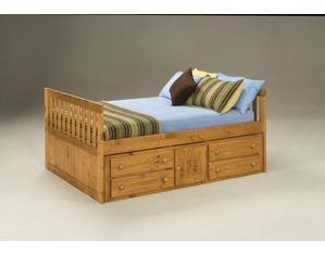 American Woodcrafters Crossroads Full Size Captains Bed