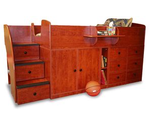 Berg Captains Bed with Drawers Cabinet and Stairs