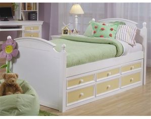 Sunset Trading Crayons Bright White Captains Bed
