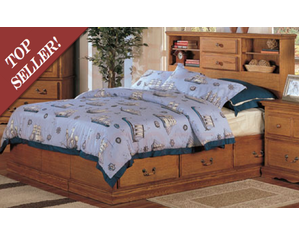 Coaster Company Oak Bookcase Captains Bed - Inside Delivery!