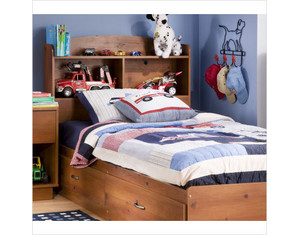 South Shore Logik Mates Bed in Sunny Pine