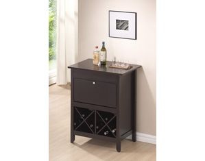 Baxton Studio Baxton Studio Tuscany Brown Modern Dry Bar and Wine Cabinet