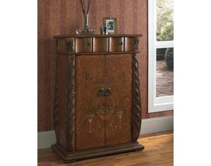Fairfax Home Furnishings Wine Cabinet w/ Slide Out Glass Rack