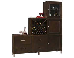 Howard Miller Ty Pennington Amber Wine Storage Cabinet Espresso 16A Wine Cabinet