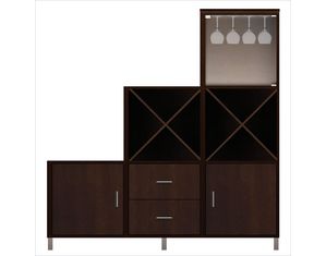 Howard Miller Ty Pennington Amber Wine Storage Cabinet Espresso 16E Wine Cabinet