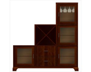 Howard Miller Ty Pennington Amber Wine Storage Cabinet Newport Cherry 16F Wine Cabinet