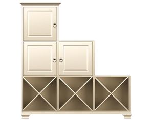Howard Miller Ty Pennington Zoe Wine Storage Cabinet Antique Vanilla 8C Wine Cabinet
