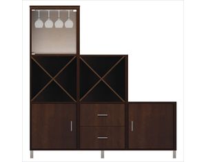 Howard Miller Ty Pennington Zoe Wine Storage Cabinet Espresso 8E Wine Cabinet