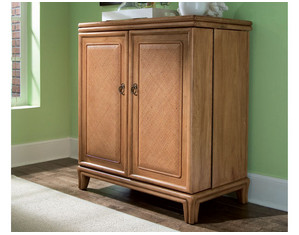 American Drew Antigua Flip Top Bar Wine Cabinet
