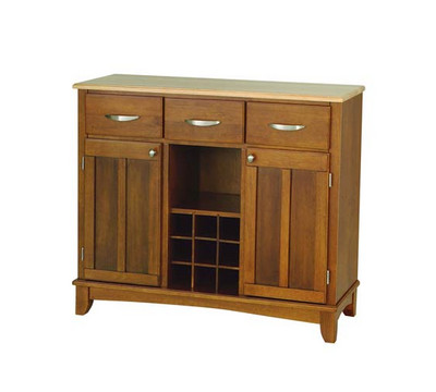 Buffet w/ Natural Wood Top with Cottage Oak Base
