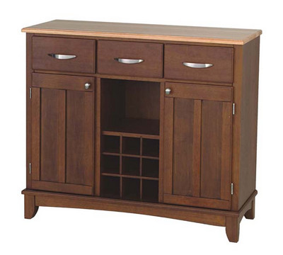 Buffet w/ Natural Wood Top with Medium Cherry Base