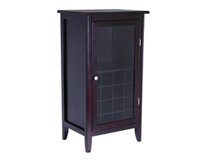 Winsome Ryan Wine Cabinet 16 Bottle One Door Glass Rack - Fast FREE FedEx Shipping!