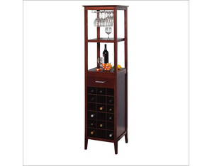 Winsome Wine Tower Wine Cabinet - Fast FREE FedEx Shipping!