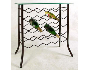 Grace 25 Bottle Wine Rack with Glass Top