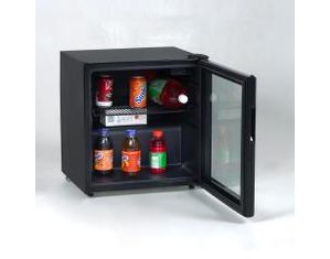 Avanti 1.7 cu.ft Refrigerator- Black with Glass Door