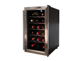 VinoTemp 18 Bottle Thermoelectric Wine Cooler Dual-Paned Glass Door and Stainless Steel Trim - Fast FREE FedEx Shipping!