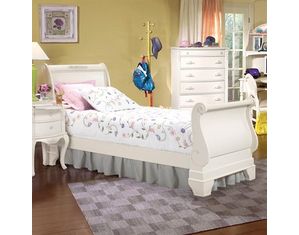 American Woodcrafters Cheri Twin Sleigh Bed