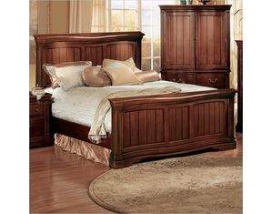 Accent Furniture Greenbriar Serpentine Bed with Lights