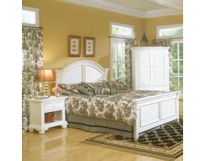 American Woodcrafters Cottage Traditions Eggshell White 3/3 Panel Bed