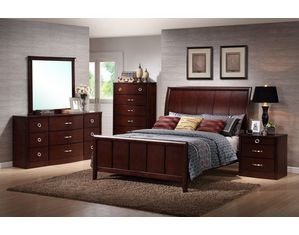 Baxton Studio Argonne Queen size 5 piece Modern Bedroom Set