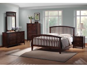 Baxton Studio Metro Dark Brown 5 PC Bedroom Set