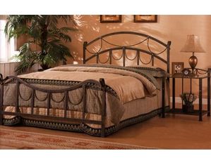 Union Square Queen Bed in Antique Gold Panel Bed
