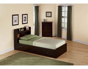OS Home and Office Mates Bed with Storage Headboard