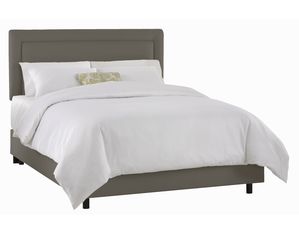 Skyline Furniture Border Bed in Twill Grey
