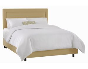 Skyline Furniture Border Bed in Twill Khaki