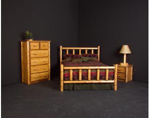 Viking Log Furniture Alpine Bed Panel Bed