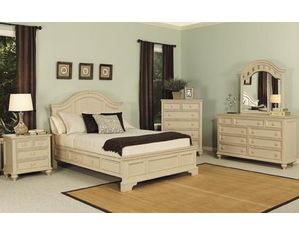 Wynwood Hadley Pointe Bed in Antique Parchment Finish
