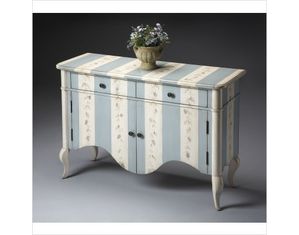 Butler Handpainted Bordeaux Striped Chest