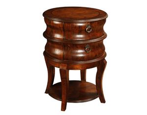 Powell Antique Mahogany Round Accent Table