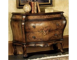 Powell Masterpiece Hand Painted Floral 3 Drawer Accent Chest - FREE Inside Delivery!