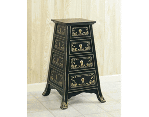 Wayborn Black/Gold Trangular Cabinet