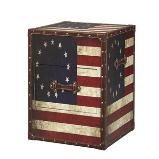 American-Flag-Square-Trunk-Storage-Chest | American flag, Decorative trunks, Trunk table