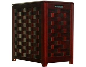Mahogany Finished Rectangular Veneer Laundry Wood Hamper with Interior Bag by Oceanstar  RHV0103MH