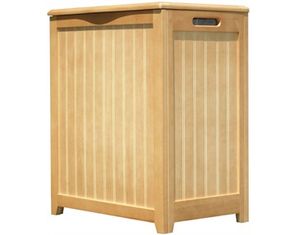 Natural Finished Rectangular Laundry Wood Hamper with Interior Bag by Oceanstar  RHP0109N