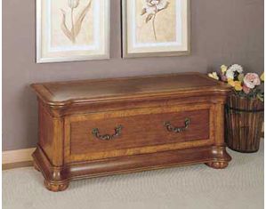 Powell Wilmington Cherry and Burl Storage Chest and Trunk Storage Chest and Trunk