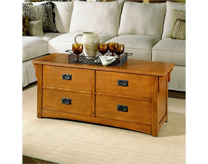 Powell Mission Oak Storage Chest and Trunk Storage Chest and Trunk - Fast FREE FedEx Shipping!