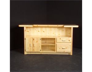 Viking Log Furniture Northwoods Log Outdoor Bar with Liquid Glass - FREE Inside Delivery!