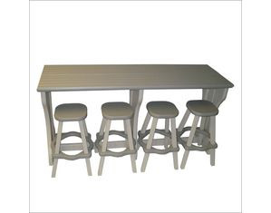 Leisure Accents Double Wide Patio Bar with Stools - Fast FREE FedEx Shipping!