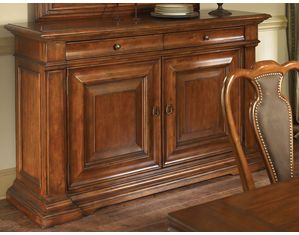 American Drew European Traditions Credenza with Wood Top - FREE Inside Delivery!