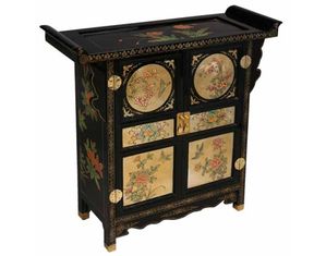 AsiaEXP Pagoda Style Buffet Gold Lacquer Panels Shimmering Peony Accents - FREE Inside Delivery!