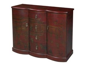 AsiaEXP Rippled Entryway Buffet 4 Drawers 2 Compartments - FREE Inside Delivery!