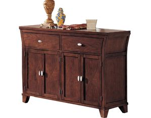 Cramco Waldon Walnut Finish Hour Glass Veneer Birch Sideboard - Fast FREE FedEx Shipping!