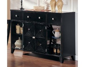 Cramco Walker Rubbed Black Distressed Birch Sideboard - FREE Inside Delivery!