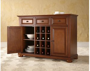 Crosley Furniture Alexandria Buffet Server in Classic Cherry Finish
