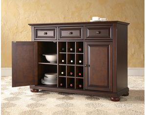 Crosley Furniture Alexandria Buffet Server in Vintage Mahogany Finish