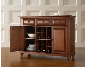 Crosley Furniture Cambridge Buffet Server in Classic Cherry Finish